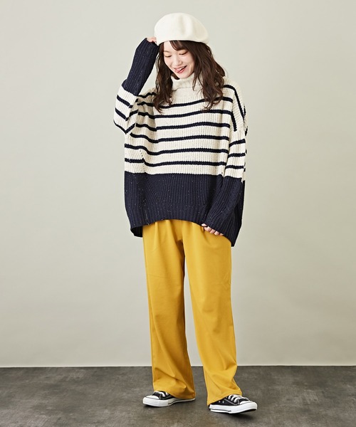 「CUBE SUGAR」 タートルネックニット M ベージュ レディース_画像6