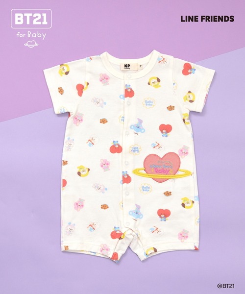 KP BOY（ケーピーボーイ） ベビー服 ロンパース 「BT21」アップリケ 総