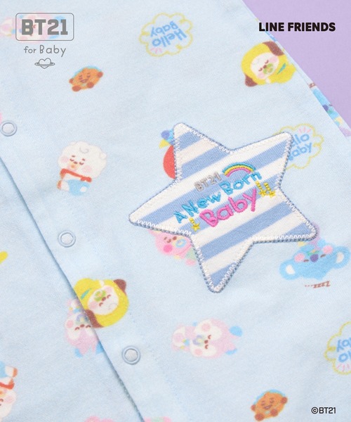 KP BOY（ケーピーボーイ） ベビー服 ロンパース 「BT21」アップリケ 総