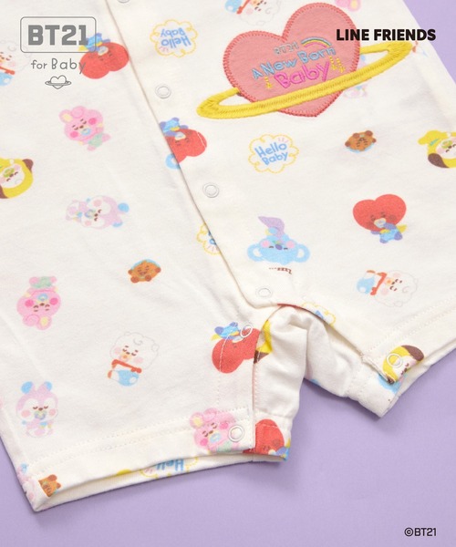 KP BOY（ケーピーボーイ） ベビー服 ロンパース 「BT21」アップリケ 総