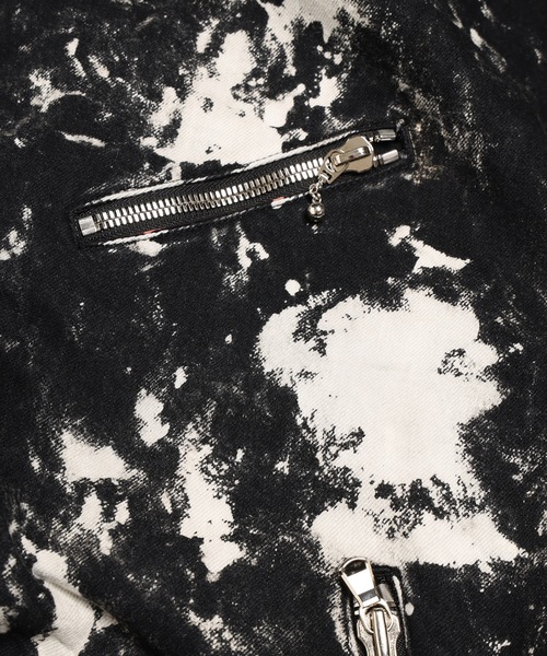 革ジャン ライダース BLACK BLEACH W RIDERS BLOUSON メンズ レディースの画像
