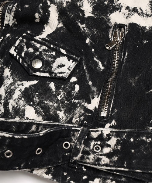 DISCOVERED（ディスカバード） 革ジャン ライダース BLACK BLEACH W