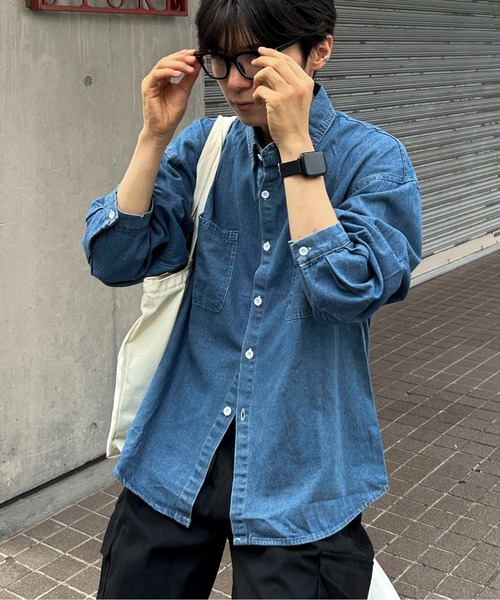 link lot シャツ 「25年秋冬新作」ルーズシルエットダブルポケット