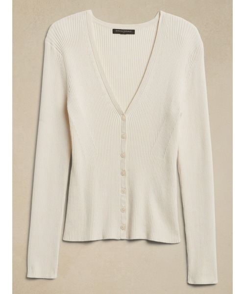 「BANANA REPUBLIC FACTORY STORE」 ニットカーディガン L ネイビー レディース