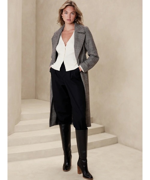 「BANANA REPUBLIC FACTORY STORE」 ニットカーディガン L ネイビー レディース