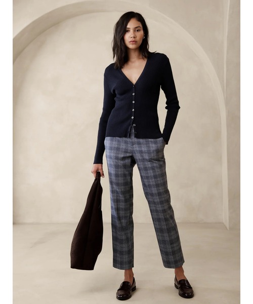「BANANA REPUBLIC FACTORY STORE」 ニットカーディガン L ネイビー レディース