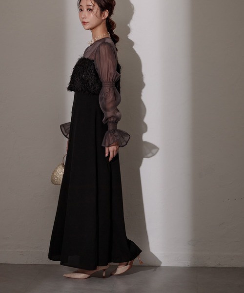 birei ドレス フェザードッキングフレアドレス : ZOZOTOWN Yahoo!店