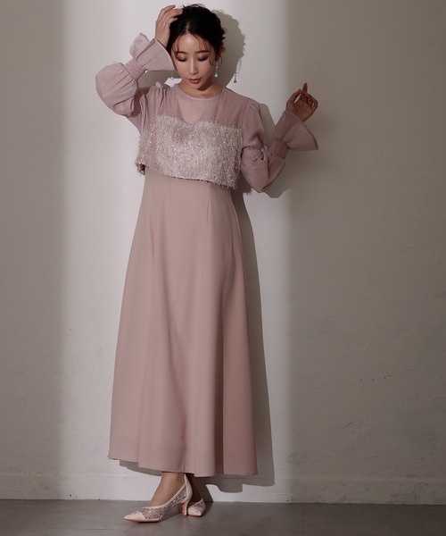 birei ドレス フェザードッキングフレアドレス : ZOZOTOWN Yahoo!店