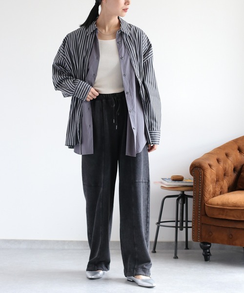 cepo（セポ） ブラウス シャツ 2枚重ねレイヤードブラウジングシャツ