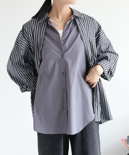 cepo（セポ） ブラウス シャツ 2枚重ねレイヤードブラウジングシャツ