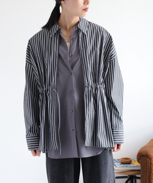 cepo（セポ） ブラウス シャツ 2枚重ねレイヤードブラウジングシャツ