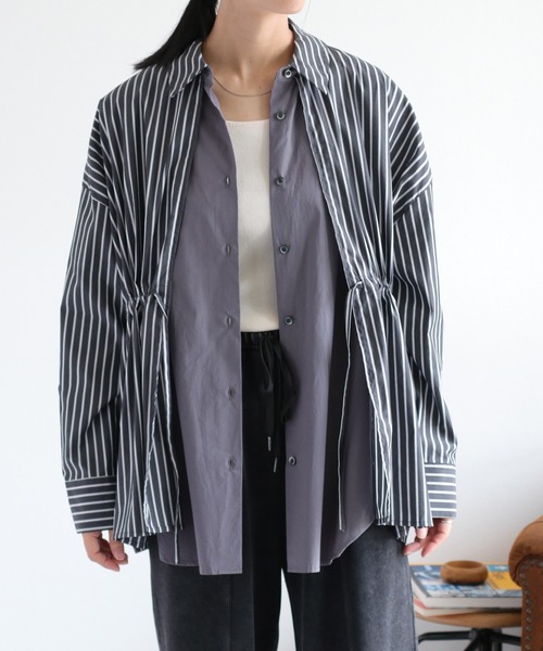 cepo（セポ） ブラウス シャツ 2枚重ねレイヤードブラウジングシャツ