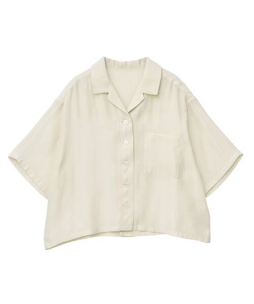 「AMERICAN HOLIC」 半袖シャツ L アイボリー レディース_画像2