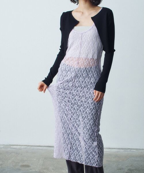 ワンピース stretch lace cami dressの画像