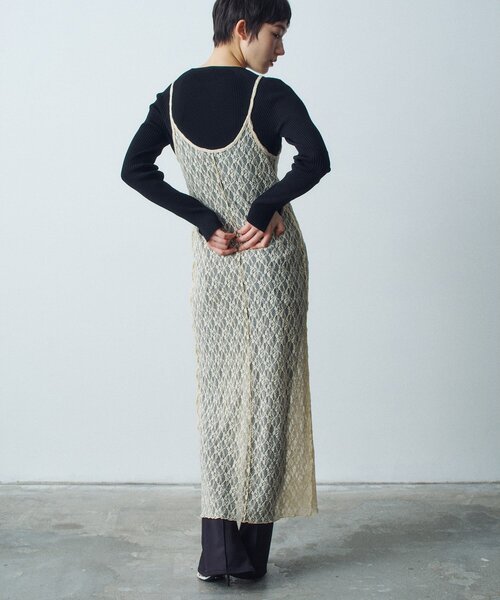 ワンピース stretch lace cami dressの画像