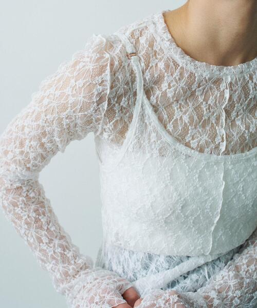 ワンピース stretch lace cami dressの画像