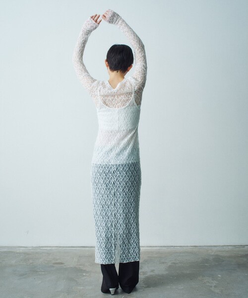 ワンピース stretch lace cami dressの画像