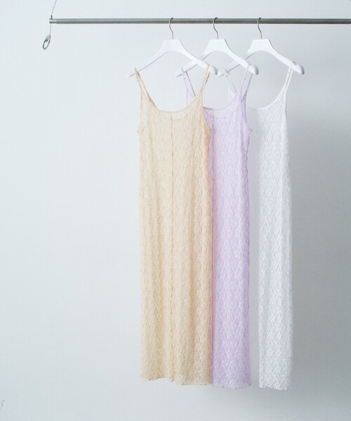 ワンピース stretch lace cami dressの画像