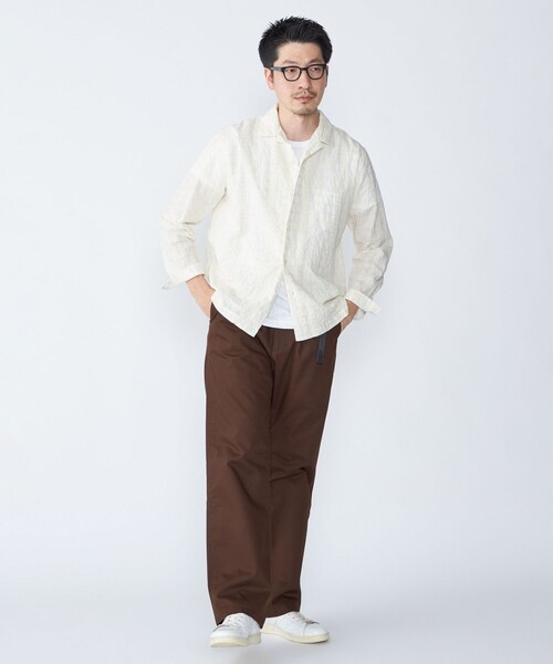 SHIPS（シップス） シャツ SHIPS: エンブロイダリー オープンカラー