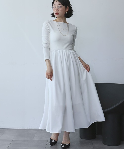 Ampirula ワンピース 「2025AW」前後2WAY ドッキング フレアロング