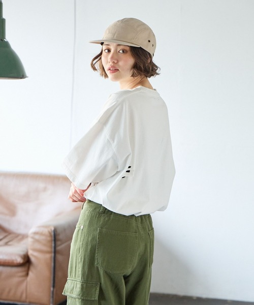 「PBLIM」 半袖Tシャツ MEDIUM カーキ レディース_画像5