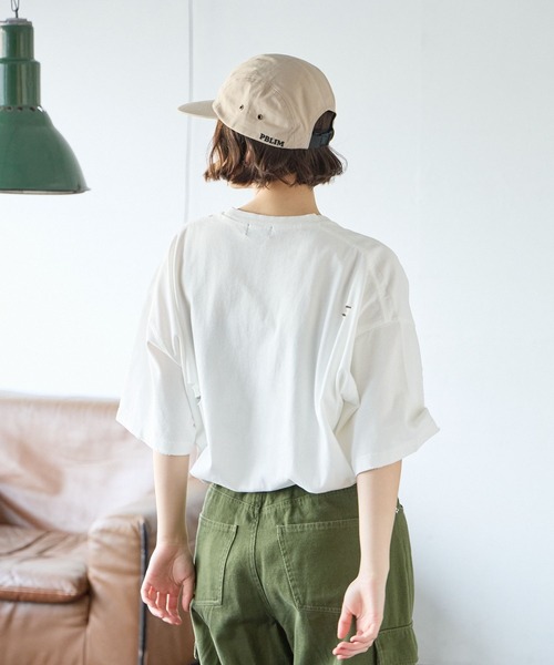 「PBLIM」 半袖Tシャツ MEDIUM カーキ レディース_画像6