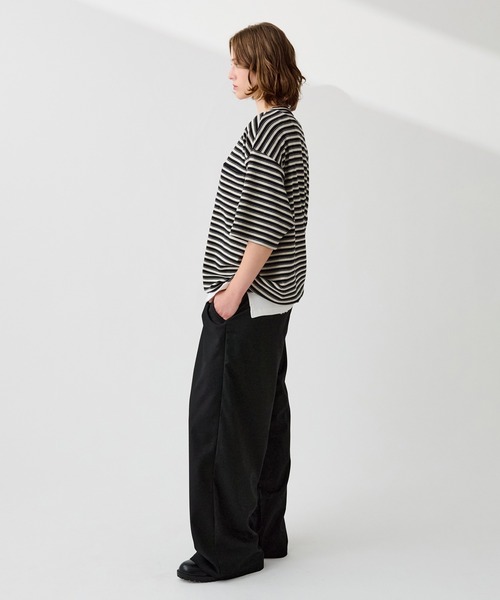 「WETTEMPT」 半袖Tシャツ LARGE グレイッシュベージュ メンズ_画像7