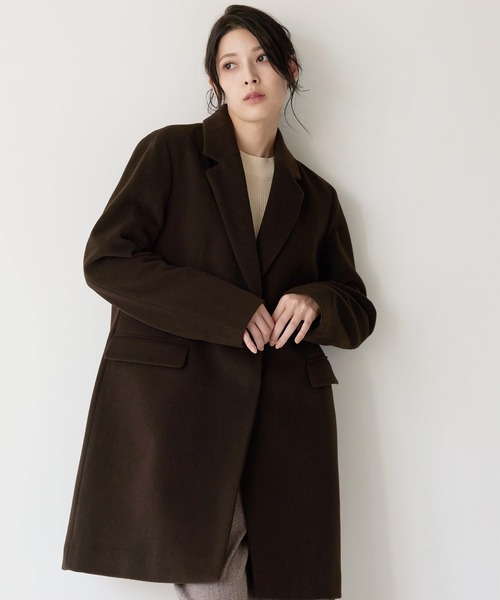 マイストラーダ　チェスターコート ブラウン　36 sankyo shokai（三京商会） コート チェスターコート チェスターコート