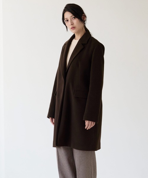 ブラウン チェスターコート ウール系 sankyo shokai（三京商会） コート チェスターコート チェスターコート