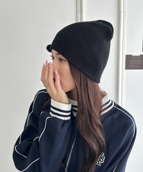 ニット帽 ニットキャップ リボンデザインニット帽 レディース