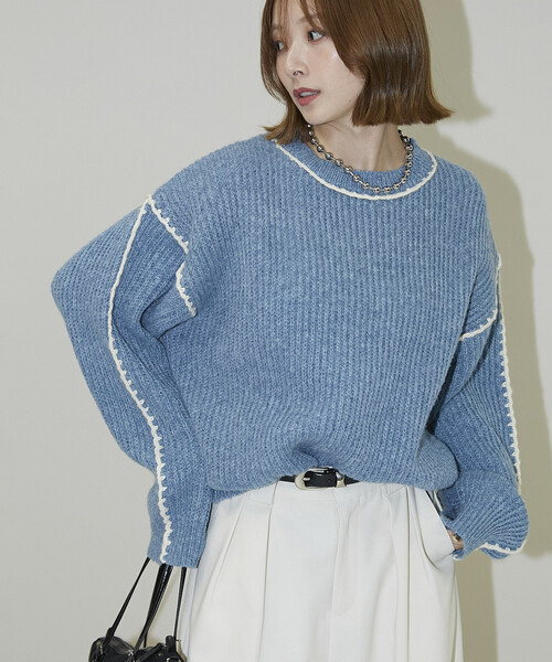 PUBLUX（パブリュクス） ニット セーター ローピングニット 限定展開