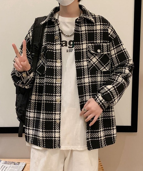 Ressaca（レサーカ） コート ジャケット オーバーサイズチェック柄
