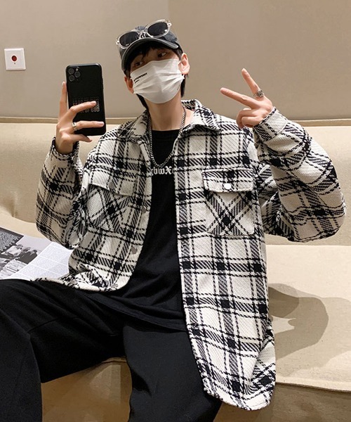 RHC チェック柄ジャケット ブラック・ホワイト RHC チェック柄ジャケット ブラック・ホワイト Yahoo!オークション