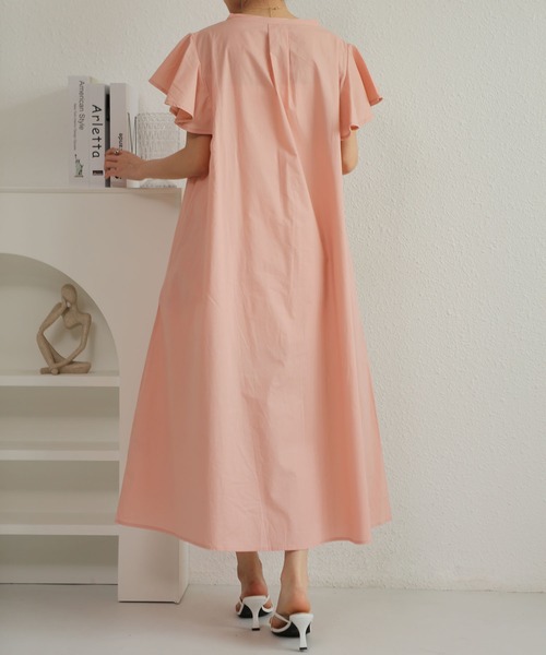 「MAISON DE THERESE」 半袖ワンピース M ベージュ レディース_画像4