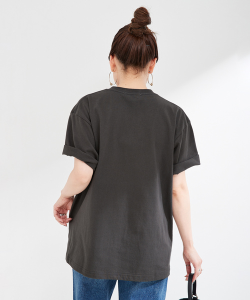 「B.C STOCK」 「Simplicite」半袖Tシャツ FREE チャコールグレー レディース_画像8