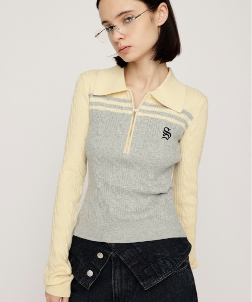 SLY COW CABEL セーター SLY - SLY COW CABLE SWEATER カウケーブルセーターの通販 by かな's