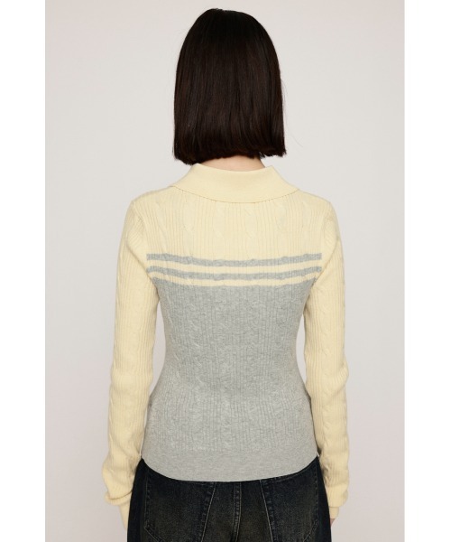 SLY（スライ） ニット セーター 「限定カラーあり」CABLE COLLAR KNIT