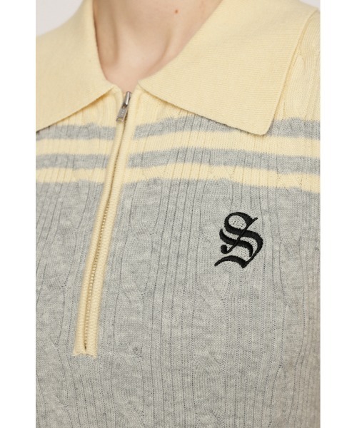 SLY（スライ） ニット セーター 「限定カラーあり」CABLE COLLAR KNIT