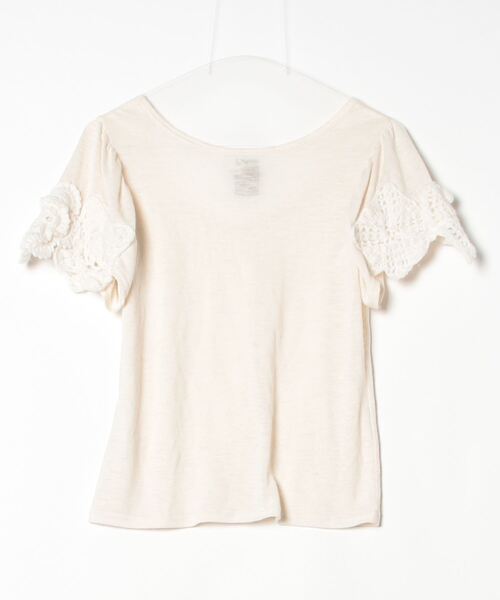 「AHCAHCUM.muchacha」 レース半袖カットソー 1 ホワイト レディース_画像2