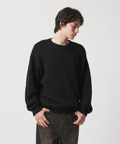 STONE  ブラック リブニット セーター コットン stone island ニット Stone Island リブニットセーター | ブルー