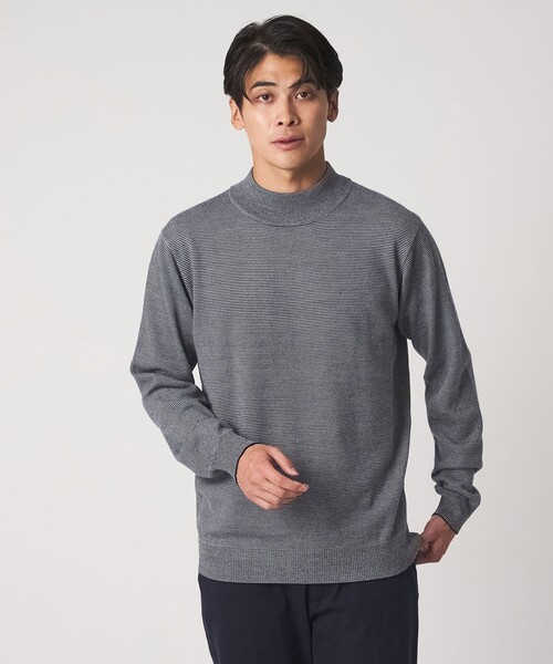 A DAY IN THE LIFE セーター ニット テンジク ボーダー モックネック