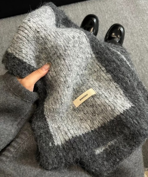 tood. マフラー ストール 「tood.」6色展開 配色切り替え バイカラー