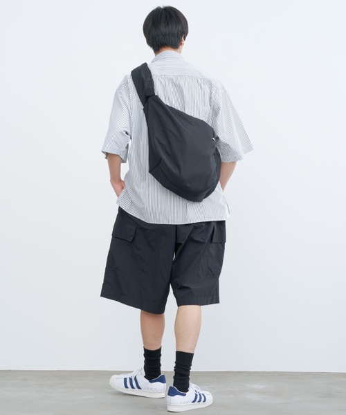「SINSS」 半袖シャツ SMALL ホワイト×ブルー メンズ_画像7