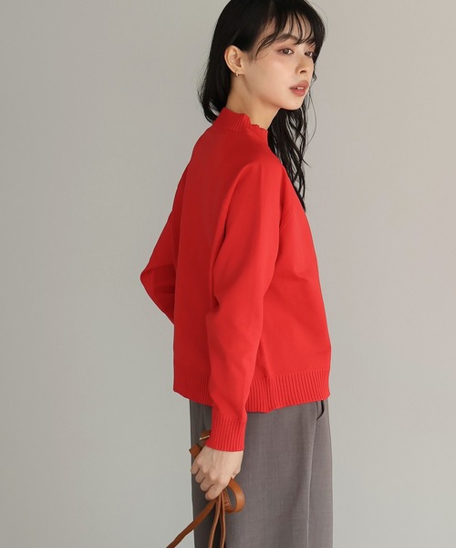 itto ニット セーター ハート刺繍ワンポイントニット レディース