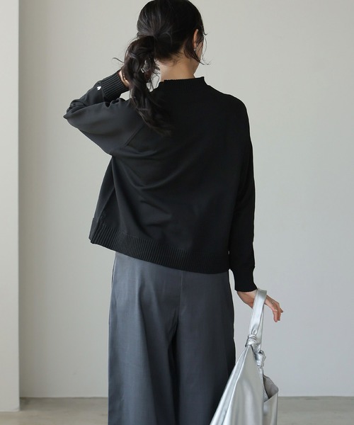 itto ニット セーター ハート刺繍ワンポイントニット レディース