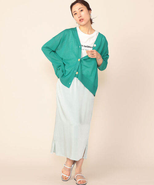 「NOLLEY'S」 7分袖ニットカーディガン FREE パープル レディース_画像5