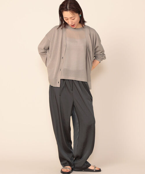 「NOLLEY'S」 7分袖ニットカーディガン FREE パープル レディース_画像9