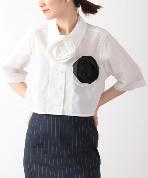 「VERMEIL par iena」 半袖シャツ FREE ブルー レディースの画像