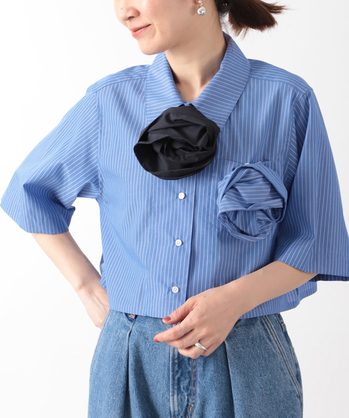 「VERMEIL par iena」 半袖シャツ FREE ブルー レディースの画像