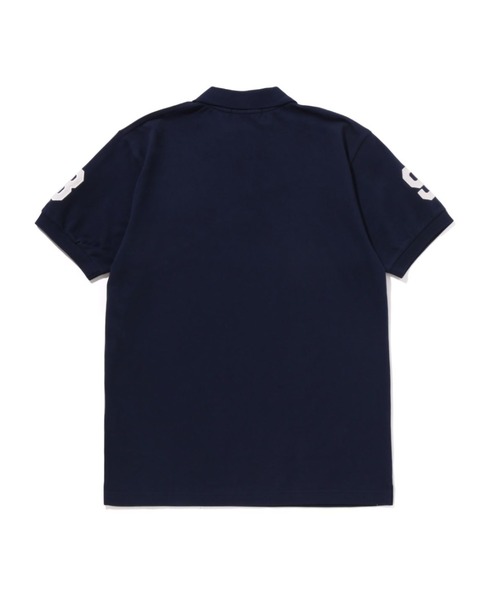 「A BATHING APE」 半袖ポロシャツ X-LARGE ネイビー メンズの画像